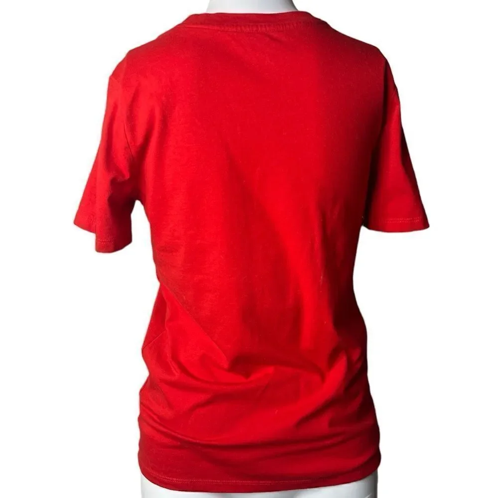 Cat & Jack Crew Neck Short Sleeve Shirt Red Size Large